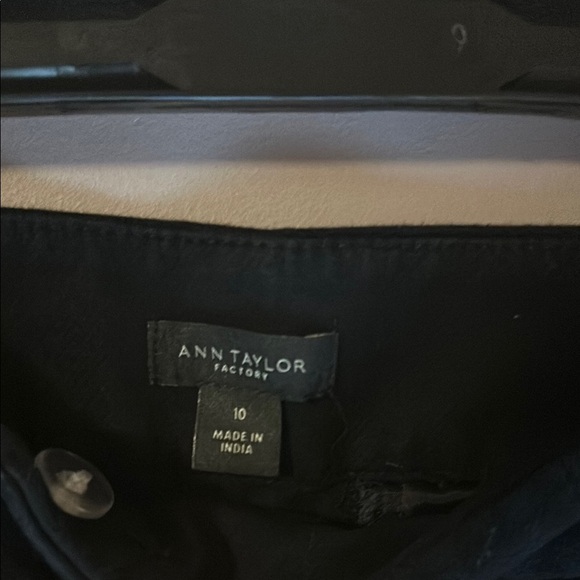 Ann Taylor Factory Stretch Black Dress Pants Ankle Length - 10 - Picture 2 of 5